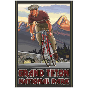 Grand Teton National Park Downhill Biker Sunset