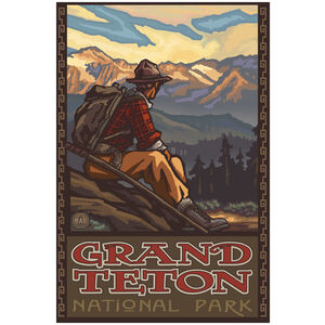 Grand Teton National Park Mountain Hiker Man