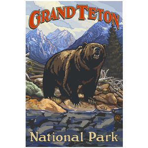 Grand Teton National Park Grizzly On Bank