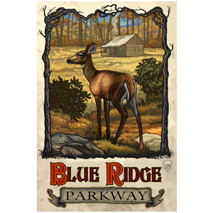 Blue Ridge Parkway Deer With Cabin