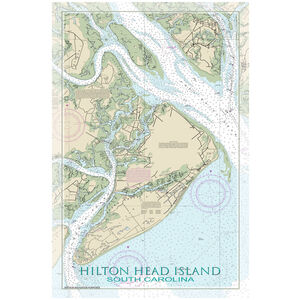 Hilton Head Chart Giclee Art Print Poster by N/A 