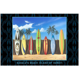 Vintage Surfboards Kahalu'u Beach 
